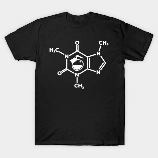 Caffeine Molecule Coffee Pot Lovers Formula Funny T-Shirt by DetourShirts